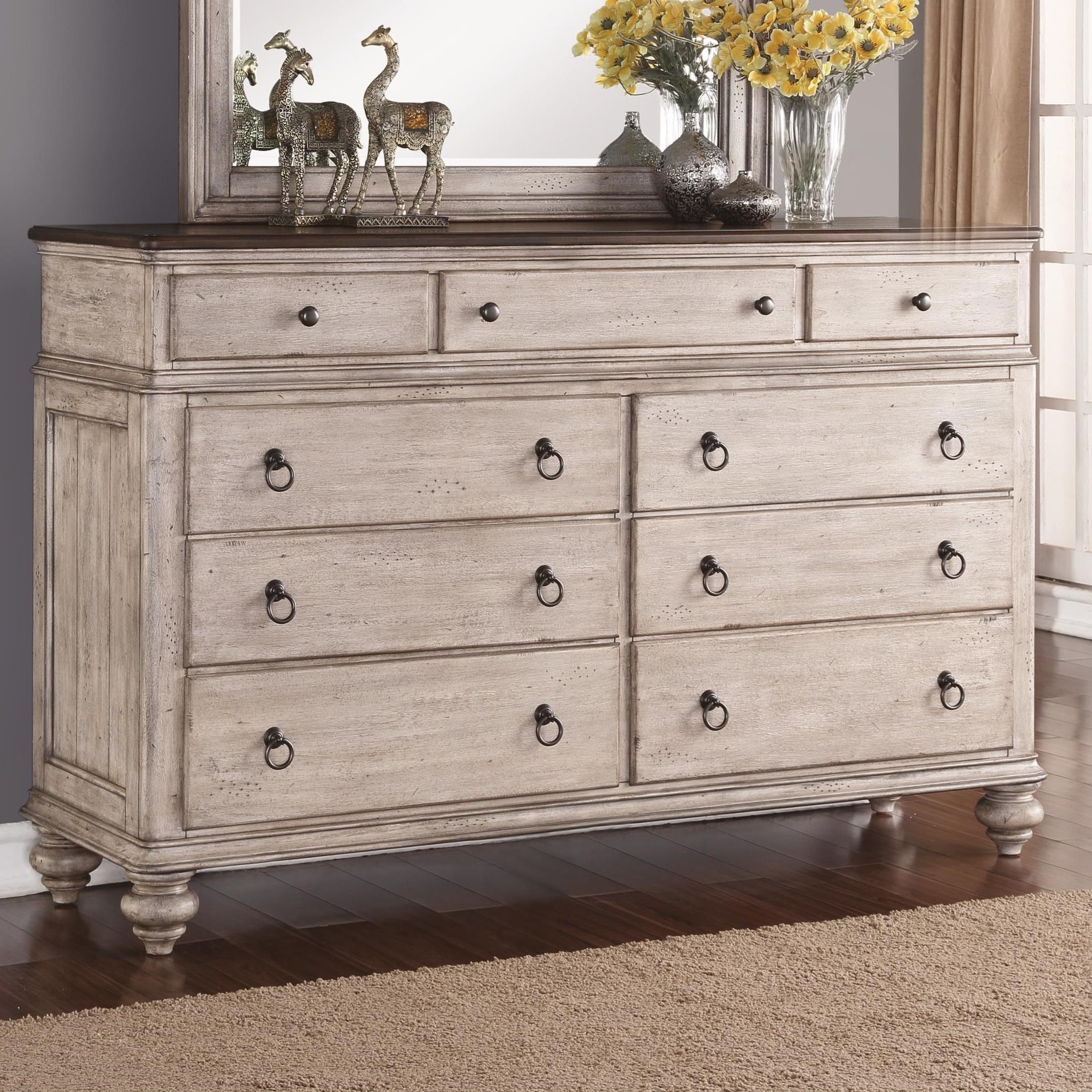 Flexsteel Ventura 000026434960 Relaxed Vintage 9Drawer Dresser with